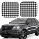 thumbnail image 1 of Balery Black White Plaid Parasol para parabrisas de coche de 2 piezas | Parasol plegable para parabrisas delantero de coche para la mayoría de sedanes-Medium, 1 of 6