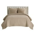 thumbnail image 6 of Greenland Home Velvet Crush Textured Plush Solid Color Coverlet Set, All Ages, 3-Piece Full/Queen, Khaki, 6 of 9