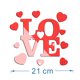 thumbnail image 2 of Bienvenido Love-pegatina de espejo acrílico, autoadhesivo impermeable tridimensional, bricolaje, 2 of 5