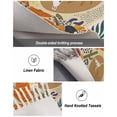 thumbnail image 5 of Flowers Kitchen Curtains Valance and Tier Set 3 Pieces,Floral Lines Retro Small Window Curtains Set, 24 Inches Length Rod Pocket Short Window Treatment Tiers For Bathroom Cafe, 5 of 7