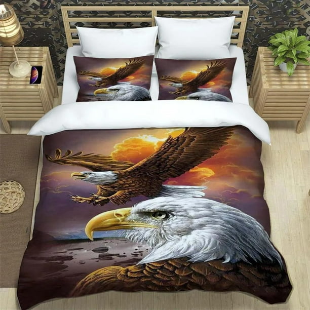 Patrón Funda nórdica con 2 fundas de almohada Microfibra 3D Animal Impreso Ropa de cama Set