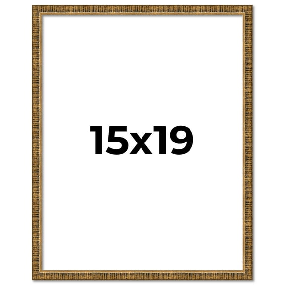 15x19 Frame Gold Picture Frame - Complete Modern Photo Frame Includes UV Acrylic Shatter Guard