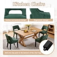 thumbnail image 5 of ClinQ Dining Chair,Morden Wood Leg Upholstered Kitchen Chair Set of 6, Darkgreen-Black Leg, 5 of 6