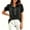 #440-Black, variant on Short Sleeve Shirts for Women Plus Size Denim Ruffle Trim Collar Casual Daily Wear Summer Tops