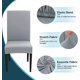 thumbnail image 4 of Funda elástica para silla de 4 piezas, funda universal lavable para comedor, funda para silla fácil de limpiar para decoración de comedor de hotel, restaurante, 4 of 5