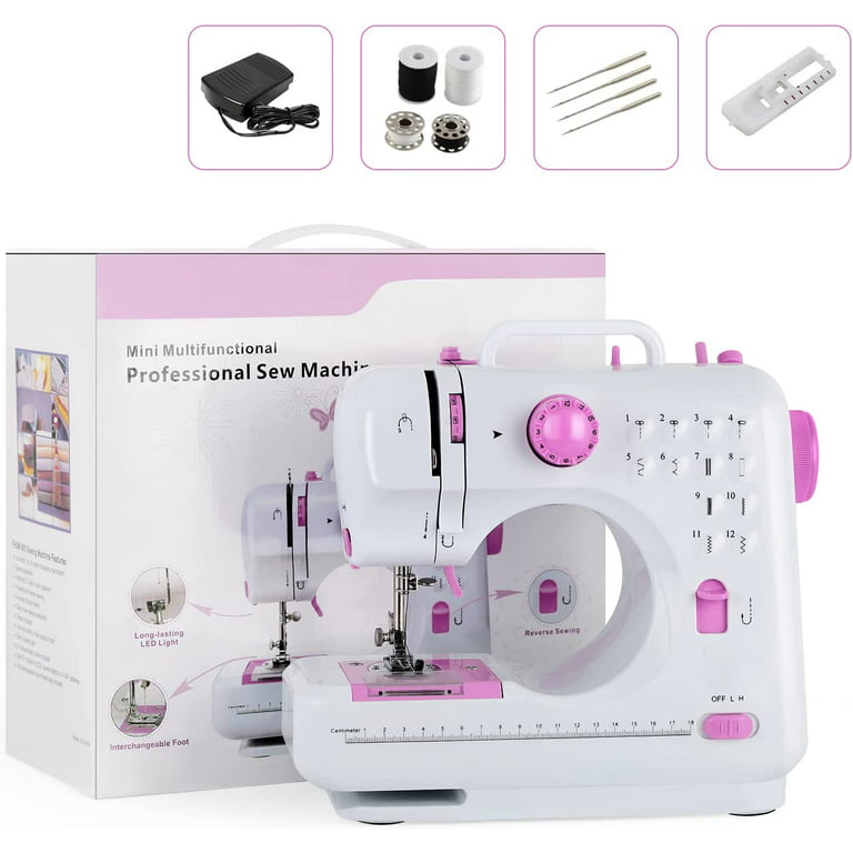 NEX Sewing Machine, Crafting Mending Machine Portable with 12 Built-In  Stitches