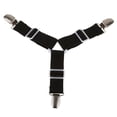 thumbnail image 1 of Wosthever Soporte de esquina para sábana ajustable, correas elásticas, Clips de sujeción, 2 uds. Decoración del hogar Hebilla blanca elastica negra, 1 of 6