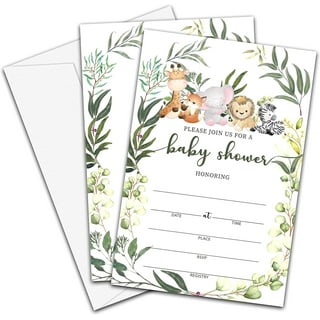 Safari baby shower invitations hot sale walmart