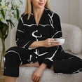 thumbnail image 6 of Hirioo Animal Bulldog for Women's Pajama Sets 2 Piece Pjs Women's Long-Sleeved Pajama Set Button Down Sleepwear,S-XXL-Medium, 6 of 7