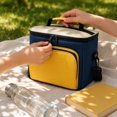 thumbnail image 5 of Insulated Lunch Bag for Adults, Large Insulated Lunch Bag for Work, Canvas Lunch Bag with Shoulder Strap for Men and Women, 5 of 6