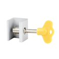 thumbnail image 1 of Tope de ventana de seguridad de aleación de aluminio (4 orificios individuales + 1 llave de corazón), 1 of 3