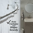 thumbnail image 3 of Bath Bliss 44" -78" Wall Mountable Curved Adjustable Shower Curtain Rod in Aluminum, 3 of 7