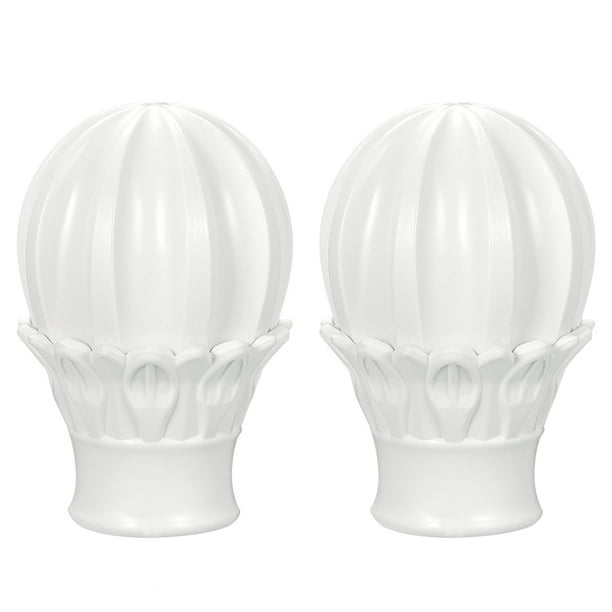 Curtain Rod Cap Finials Plastic Rail Ends 3.15" x 2.09" 2Pcs Walmart
