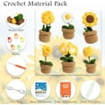 thumbnail image 3 of COSTYLE Crochet Kit for Beginners Sunflower DIY Knitting Starter Kit for Adults and Kids, 3 of 5