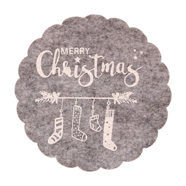 Vwrxbz Christmas Coasters Felt Cup Mat Holiday Table Decoration Set