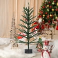 thumbnail image 4 of 24 Inch Artificial Christmas Tree Tabletop Xmas Tree with Base Stand Artificial Pine Centerpiece for Home Office Kitchen Dining Table Holiday Party Decorations Indoor Winter Decor, 4 of 6