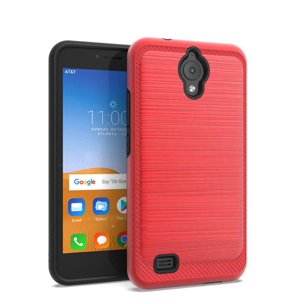 Phone Case For AT&T PREPAID AT&T Axia Case, Cricket Vision Case, Alcatel Axia Brush DualLayered