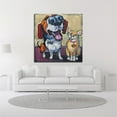thumbnail image 2 of 24" x 24" Dude Chill by CR Townsend - Wall Art Print on Canvas Fabric Black, 2 of 3