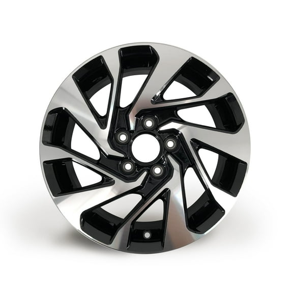 Velospinner Alloy 16" x 7" Automotive Rim Brand New Single Wheel for Honda Civic 2016 - 2021 Machined Black OEM Quality Replacement 64095