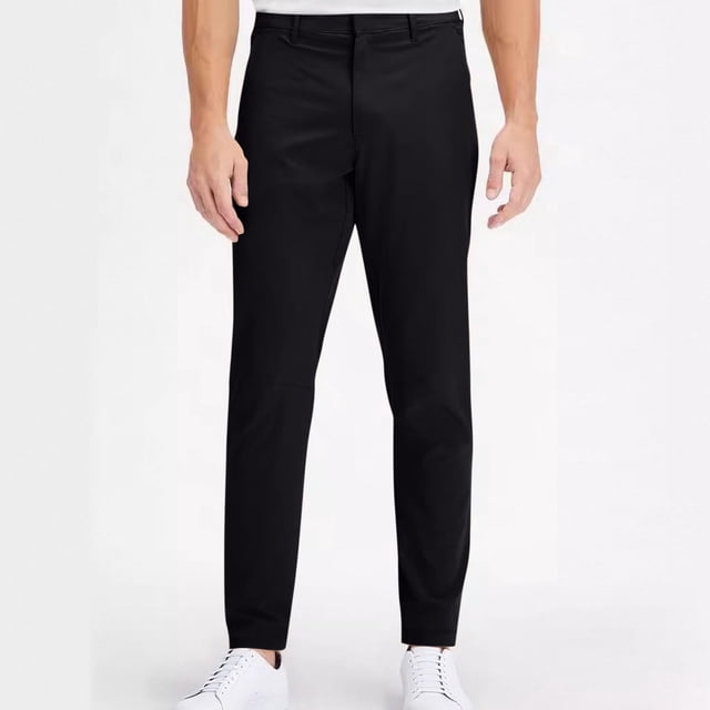 Mceream Pantalon de Golf pour Homme Extensible Coupe Décontractée - Taille Extensible, devant Plat, Évacuation de l'Humidité, Protection Solaire, PantalóN Hombre en Sergé Léger Noir TTG