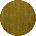 thumbnail image 1 of Ahgly Company Indoor Round Abstract Yellow Modern Area Rugs, 8' Round, 1 of 4