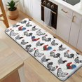 thumbnail image 5 of White Chicken Folk Pattern Kitchen Rug Mat,Kitchen Runner Rugs Non Skid Washable,Decorative Kitchen Floor Mats for Kitchen,Sink,Laundry,17"x47.2", 5 of 7