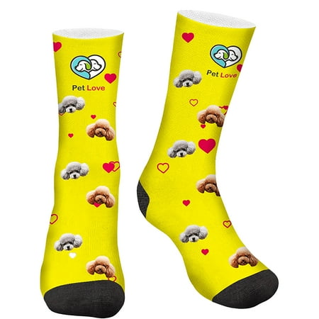 

Sebtyili 2 Pairs Of Cute Pet Head Prints Warm and Comfortable Stockings