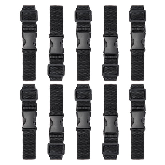 Uxcell 0.8" x 19.7" Utility Straps with Quick Release Buckle, 10Pcs Adjustable Nylon Tie Down Straps Heavy Duty Lashing Strap for Cargo Suitcases Backpacking Travel Outdoor