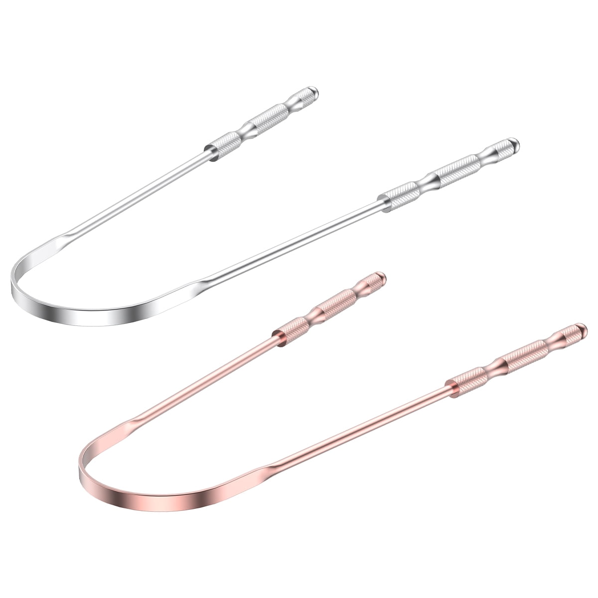 Lieonvis 2 Pcs Tongue Scraper Stainless Steel Tounge Scrapers Food