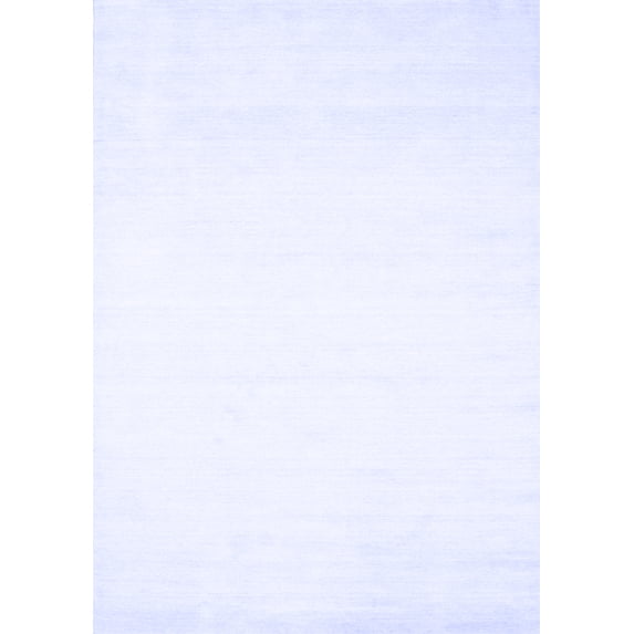 Ahgly Company Indoor Rectangle Solid Blue Modern Area Rugs, 4' x 6'