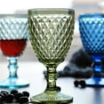 thumbnail image 4 of AOOOWER Wine Glass Colored Goblet Vintage Pattern Embossed Goblets for Party Wedding, 4 of 18