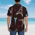 thumbnail image 6 of Bixox Men's Hawaiian Shirts Men's Eiffel Tower Print Short-Sleeve Shirt-XX-Large, 6 of 8