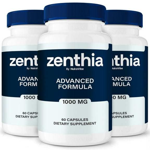 (3 Pack) Zenthia – Natural Daily Pill Formula Designed to align with Fitness Goals, Support active Lifestyle & Body Balance | Just 2 Easy-to-Swallow Pills Daily (180 Capsules)