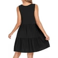 thumbnail image 5 of ANYJOIN Womens Summer Casual Tank Dress Sleeveless T Shirt Sundress Flowy Tiered Swing Mini Beach Vacation Dresses, 5 of 6