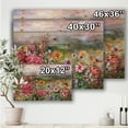 thumbnail image 3 of Designart 'Multicolored Spring Flowers With Misty Background' Farmhouse Print on Natural Pine Wood, 3 of 3
