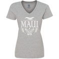 thumbnail image 3 of Inktastic Maui Hawaii Surfing Women's V-Neck T-Shirt, 3 of 5