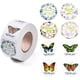 thumbnail image 1 of 2 rollos de 8 diseños de mariposas, pegatinas de papel autoadhesivas redondas con puntos, insectos, calcomanías de agradecimiento para regalos, 1 of 4