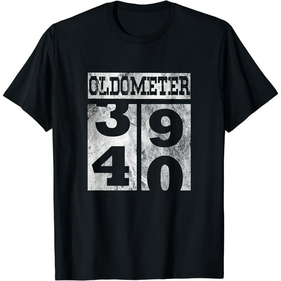 Funny Oldometer 40 years Shirt 40th Birthday Gift Men Women T-Shirt