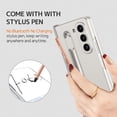 thumbnail image 3 of Compatible Magnetic Hinged Case for Samsung Z Fold 5 Case with Pink S Pen & S Pen Holder,4 in 1 Hinge Protective Screen Protector Case for Galaxy Z Fold 5 Case,Z Fold 5 5g Case Pen Slot Silver, 3 of 14