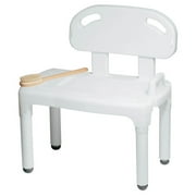 Carex Bath Universal Transfer Bench with Backrest, Adjustable Height, Supports up to 400 lbs