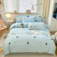thumbnail image 1 of Lindo juego de cama de oso para niñas, funda de edredón de algodón lavado coreano, edredón bordado, juego de sábanas ajustables tamaño Queen y King, 1 of 6