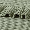 thumbnail image 4 of Ruffled Edge Knit Cotton Throw Blanket, Soft Breathable Woven Cover for Sofa Couch Bed, Lightweight Decorative Home Textile for Everyday Use, 4 of 6