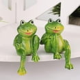 thumbnail image 7 of YLSHRF 2pcs Resin Frogs Statue Outdoor Garden Decoration Sculpture For Home Desk Garden Ornament, Garden Ornament, Resin Frogs Statue, 7 of 7