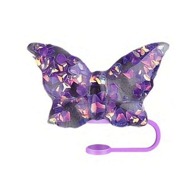 EZLIFE Tapas de pajita de silicona con forma de mariposa, accesorios para tazas [е ■ч |κ