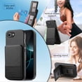 thumbnail image 3 of For iPhone 16e Wallet Phone Case,Twill Pattern Design,With Card Slots,Flip Premium PU Leather Magnetic Closure Kickstand Heavy Duty Protective Shockproof Rugged Phone Case,Black, 3 of 9