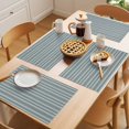 thumbnail image 5 of Sage Green Striped Placemats Set of 2 Farmhouse Vintage Green Stripes Place Mats Indoor Wipeable Table Mats Washable Cloth Dining Table Placemats for Kitchen Holiday Party Home Decor 13x19 Inch, 5 of 9