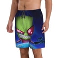 thumbnail image 2 of Invader Zim Men's Beach Shorts Swim Trunks Casual Quick Dry Board Shorts Swimwear with Mesh Lined and Pockets, 2 of 8