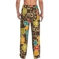thumbnail image 3 of Fotbe Robot and Monsters Men's Pajama Pants,Sleepwear Pants,Pj Bottoms Drawstring And Pockets-Small, 3 of 9