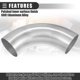 thumbnail image 4 of Tubo de Admisión de Aire Unique Bargains Intercooler 90 Grados 4 Pulgadas Aleación de Aluminio 6061 Tono Plateado, 4 of 7