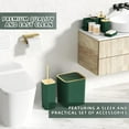 thumbnail image 5 of Bathroom Set- 25PC Green Bathroom Sets, Bathroom Set with Shower Curtain and Rugs, Green Shower Curtain Set, Bathroom Trash Can, 5 of 15